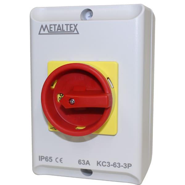 Seccionadora 3 polos 63A caja IP65
