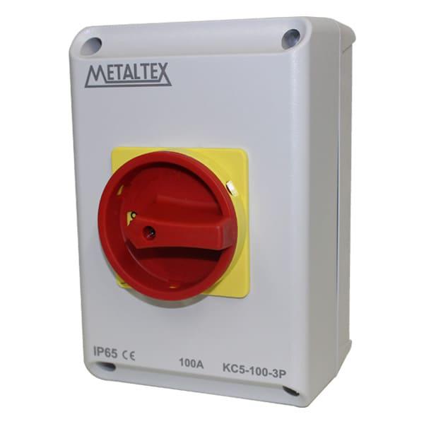Seccionadora 3 polos 100A caja IP65