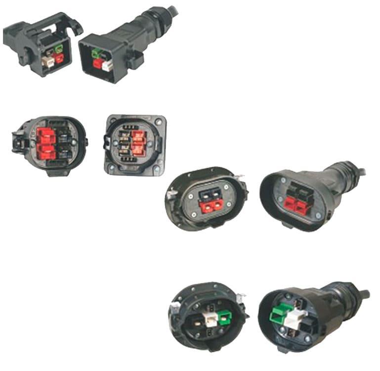 Conectores de potência, altamente configuráveis, robustos, seguros, selados.