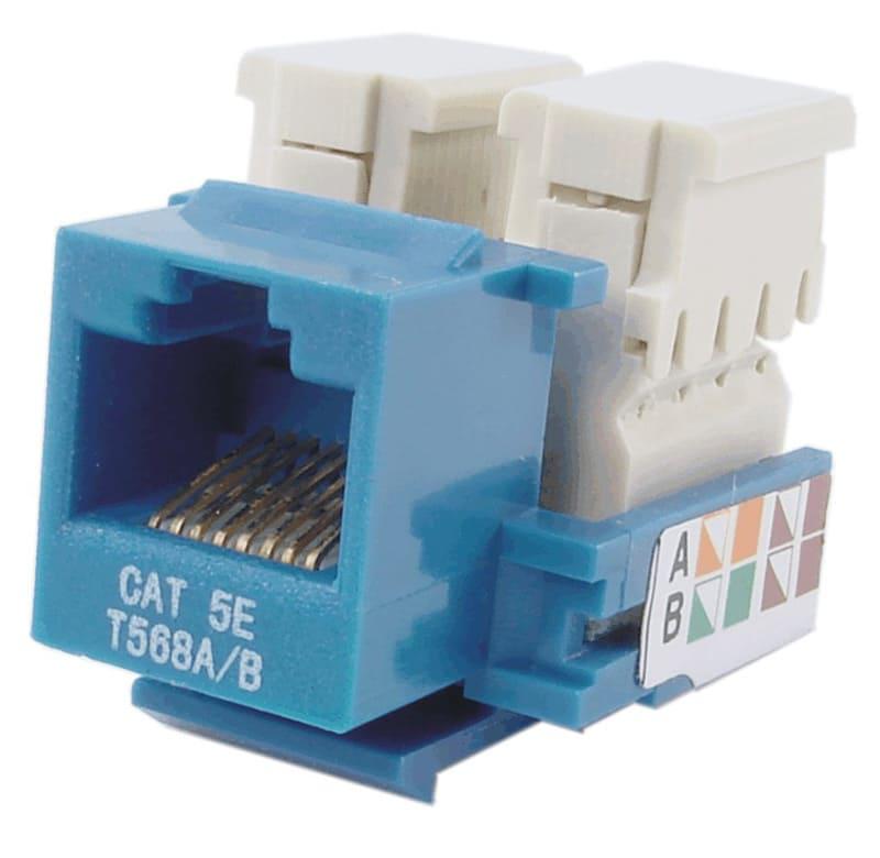 Conector Keystone Jack, 8P8C, T568A/B, CAT.5e, azul