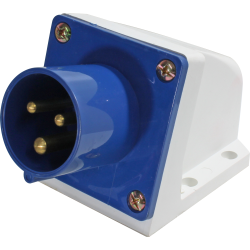 Enchufe Industrial Sobrepuesto Negativo Macho 16A 2P+T 6H Azul