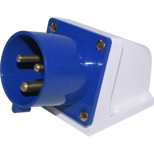 Enchufe Industrial Sobrepuesto Negativo Macho 32A 2P+T 6H Azul