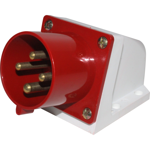 Enchufe Industrial Sobrepuesto Negativo Macho 32A 3P+T 6H Rojo