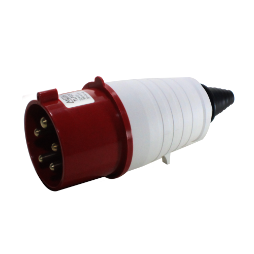 Enchufe Industrial Volante Macho 32A 3P+N+T 6H Rojo