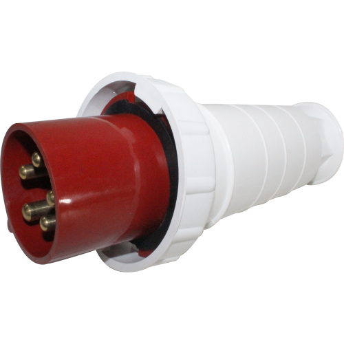 Enchufe Industrial Volante Macho 63A 3P+N+T 6H Rojo