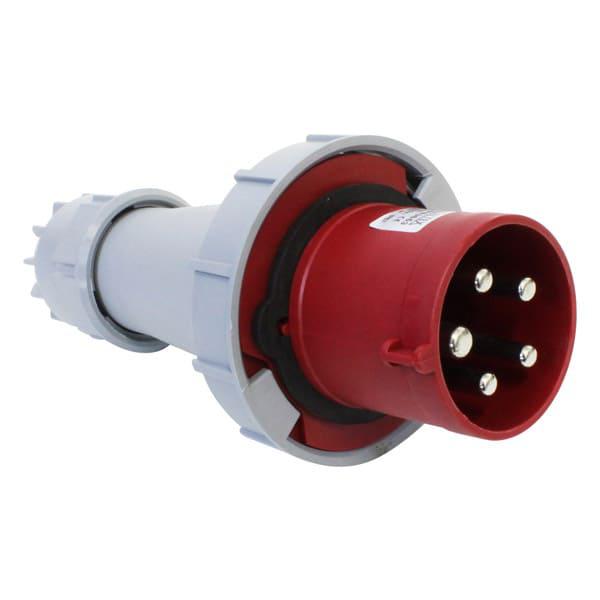 Enchufe Industrial Volante Macho 63A 3P+N+T 6H Rojo