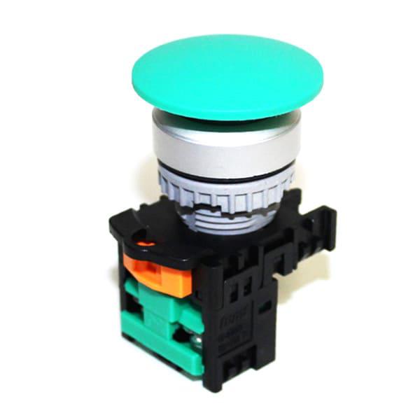 Botonera Hongo Pulsador 22mm verde 1NA