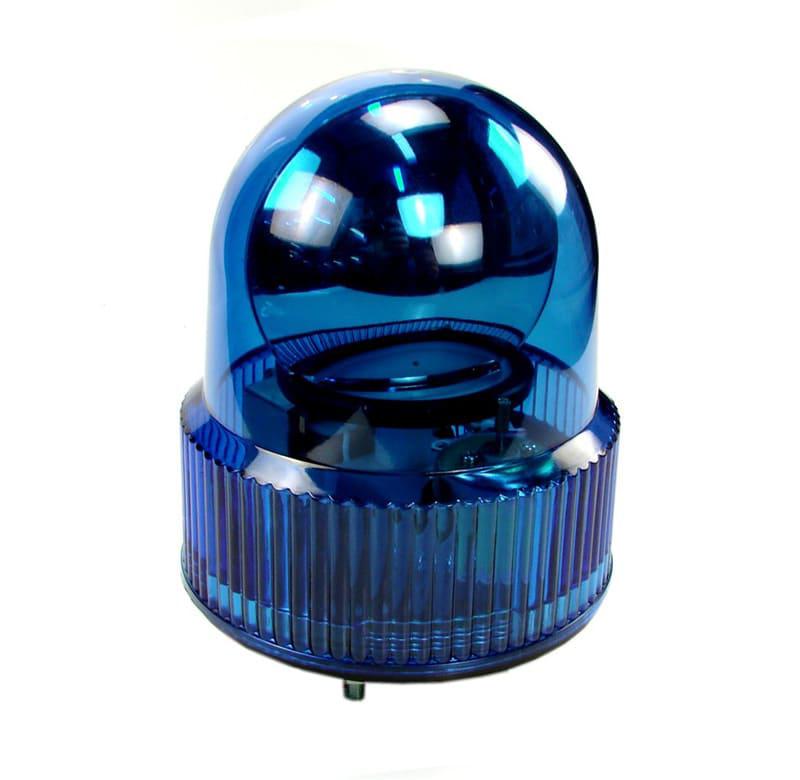 Baliza Emergencia Rotativo 12VDC/VAC 100mm azul
