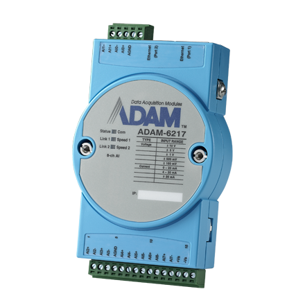 8-ch Isolated Analog Input Modbus TCP Module