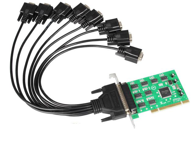 Adaptador PCI-Express 8 puertos DB9 Macho Serial Adpater