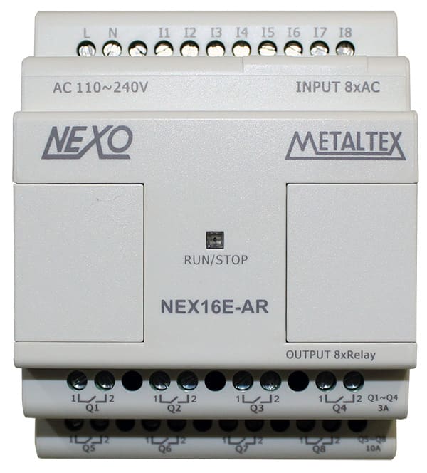 Expansión PLC Nexo 8 Entradas CA, 8 Salidas Relé, 110-240VCA