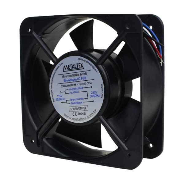 Ventilador CA, 150x150x50mm, 115/230VCA, 2300/2500RPM, buje
