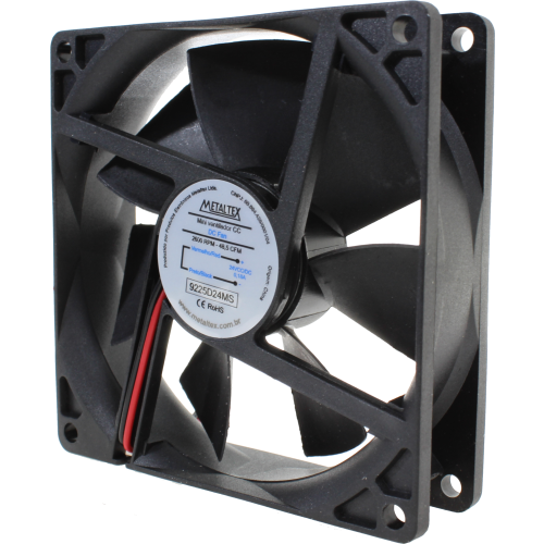 Ventilador CC, 92x92x25mm, 24VCC, 2600RPM, buje