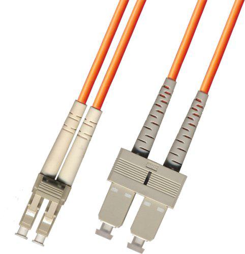LCSCUPC Duplex OM1 62.5-125 Fiber Patch, 2.0mm Riser Orange Jacket, 3M