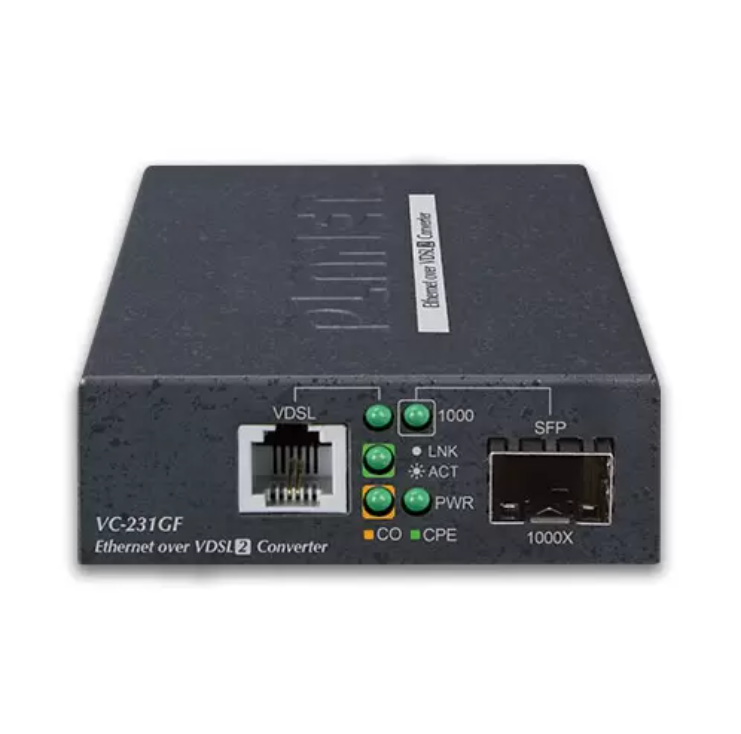 1-Port 1000X SFP + 1-Port RJ11 VDSL2 Converter -30a profile w/ G.vectoring