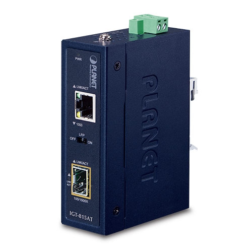 Conversor de Medios Industrial Compacto 100/1000BASE X a 10/100/1000BASE T