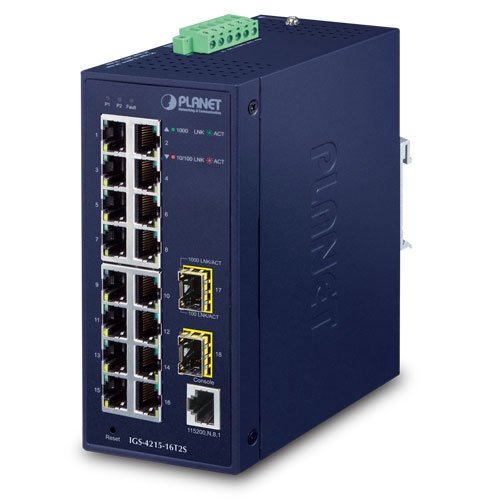 IP30 Industrial L2/L4 16-Port 10/100/1000T + 2-Port
