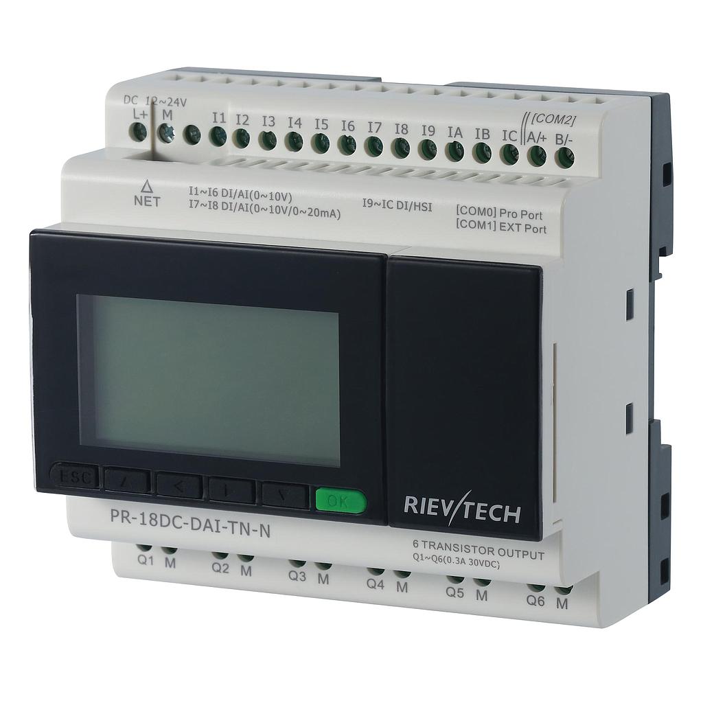 PLC programable por software PR-18DC-DAI-TN-N