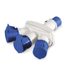 ADAPTADOR MULTIPLE 3 tomas 2P+T 16A IP44 230V AC