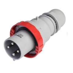 ENCHUFE MACHO VOLANTE 3P+T IP66/IP67 63A 6h, 380-415V