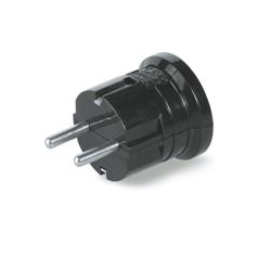ENCHUFE MACHO SCHUKO VOLANTE  2P+T 16A  220- 250V AC  NEGRO