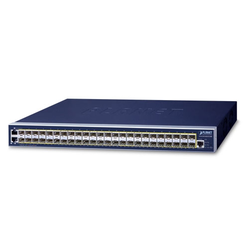 L3 46-Port 100/1000BASE-X SFP + 2-Port Gigabit TP/SFP combo + 4-Port 10G SFP+ Managed Switch W/ 48V Redundant Power (AC+DC Power Redundant, Cybersecurity features, Hardware Layer3 OSPFv2 and IPv4/IPv6 Static Routing)