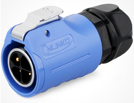 Conector Serie LP-20 Macho 4 Pines Plug Soldar CNLINKO