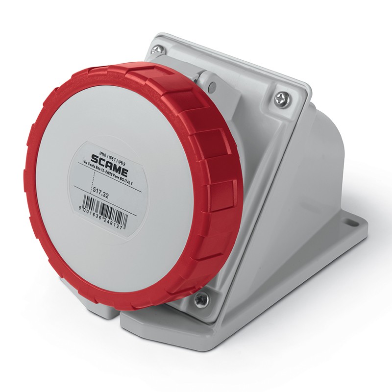 ENCHUFE HEMBRA S/PUESTA 3P+T IP66/IP67 32A 3h 380-440V 3H PARA CONTAINERS REFRIGERANTES, PUERTOS, ASTILLEROS Y BARCOS