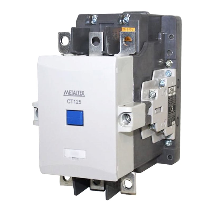 Contactor Tripolar 125A/AC3 Bobina 110VCA Auxiliar 2NA+2NC