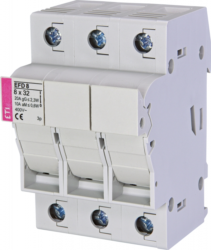 Base portafusible marca ETI VLC;  8x31; 3 polos 