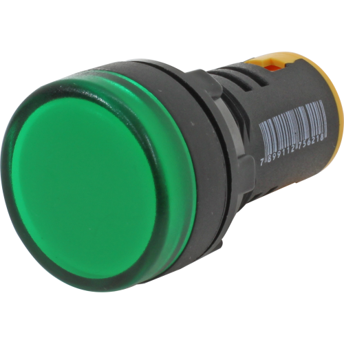 Piloto LED 22mm 220VCA Verde