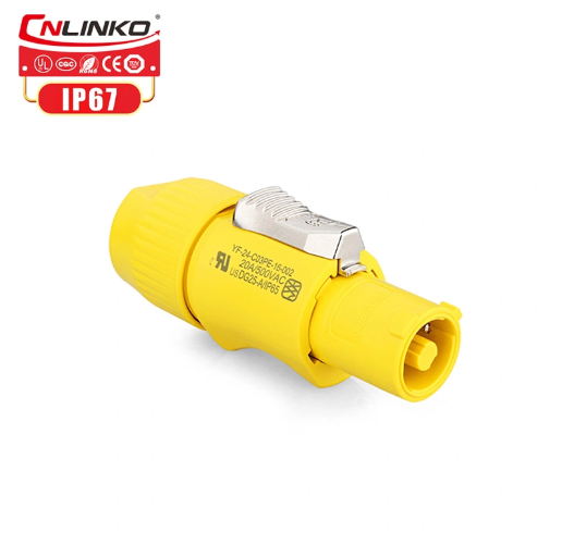 Conector Serie YF-24 Macho 3 Pines Plug con tornillos CNLINKO