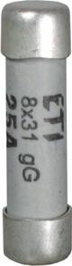 Fusible 16A; medidas 8x32 mm; curva aM (Lenta);  400V max.; CH8; marca ETI 