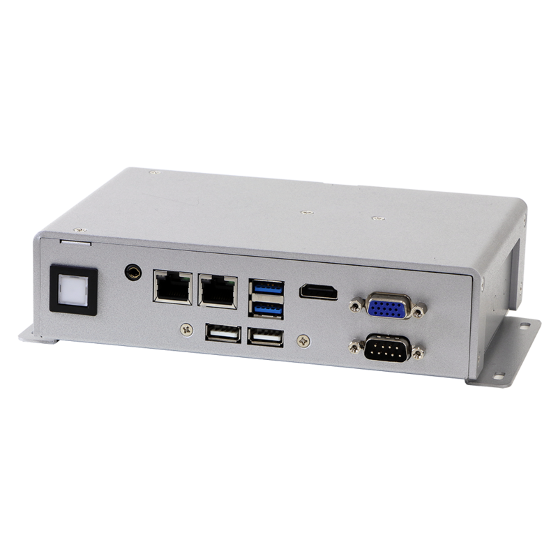 Intel Pentium N4200 Quad Core CPU,, 2 DDR3L memory, 2 USB3.0,  2 USB2.0, 1 RS-232/422/485 , 1 RS-232, 2 GbE, Line out, 1 VGA, 1 HDMI, DC 9~36V, Phoenix Connector, DIN Rail  