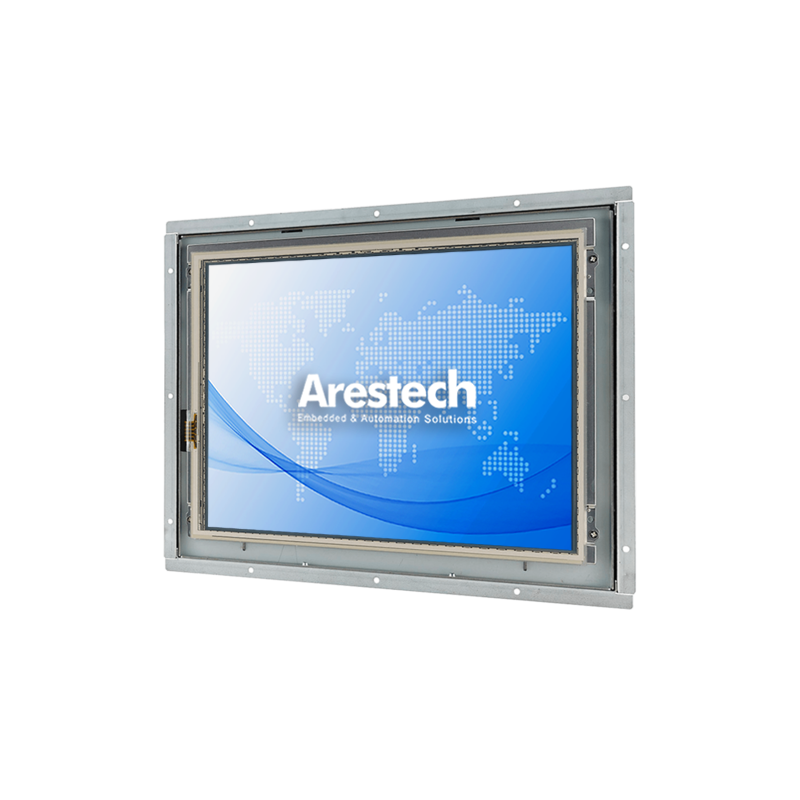 15" 4:3 (1024 x768) 300 nits, Openframe,   5-wired Resistive touch screen, 1 VGA, USB & RS-232 interface, DC 12~24V, Phoenix connector