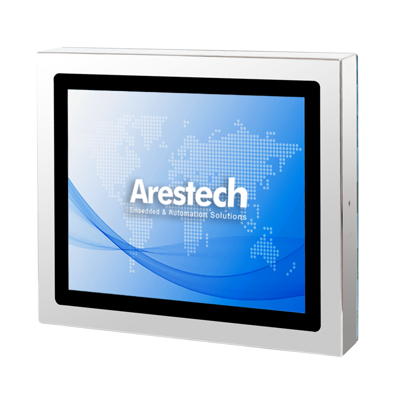 15" 4:3 (1024 x 768), 300nits, Stainless Steel 316 Full IP66/69K Protection, Fanless Panel PC with Intel Pentium N4200 CPU, 5-Wire Resistive Touch, 4G RAM, 64G SSD, 1 USB 3.0, 2 USB 2.0, 1 RS-232, 1 RS-232/422/485, 2 GbE, DC 9-36 V (M12 Connector)