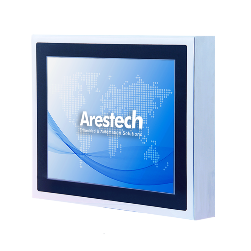 17" 4:3 (1280 x 1024), 350nits, Stainless Steel IP65 Full Frame Protection, Fanless Panel PC   with Intel Celeron J1900 CPU, Projected Capacitive touch, 2 USB 3.0, 2 USB2.0, 2 RS-232, 1 RS-232/422/485, Line out, 2 GbE, 1 VGA, 1 HDMI, DC 9-36V, Phoenix Connector
