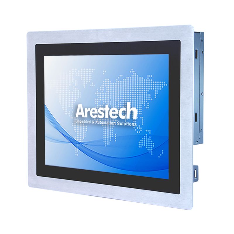 17" 4:3 (1280 x 1024), 350nits, Stainless Steel IP65 front panel, Fanless Panel PC with Intel Core i5-4300U CPU, Projected Capacitive  4 USB 3.0, 2 RS-232, 2 RS-232/422/485, 8-bit DIO, Line out, Mic in, 2 GbE, 2 HDMI, 2 PCI expansion slot, DC 9-36V,  Phoenix Connector