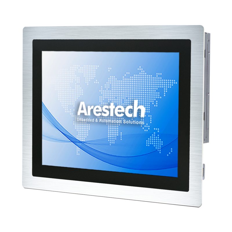 15" 4:3 (1024 x 768), 300nits, Stainless Steel IP65 front panel, Fanless Panel PC with  Intel Celeron J1900 CPU, Projected Capacitive Touch, 2 USB 3.0, 2 USB 2.0, 3 RS-232, 1 RS-232/422/485, 8-bit DIO, Line out, 2 GbE, 1 VGA, 1 HDMI, DC 9-36V, Phoenix Connector