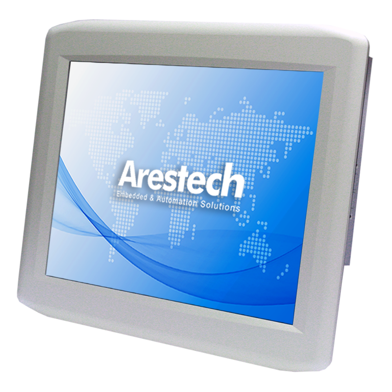15" 4:3 (1024 x 768), 300nits, Aluminum IP65 front panel, Fanless Panel PC with Intel Pentium N4200, 5-wire Resistive Touch, 2 USB 3.0, 2 USB 2.0, 3 RS-232, 1 RS-232/422/485, 8-bit DIO, Line Out, 2 GbE, 1 HDMI, 1 VGA, DC 9~36V, Phoenix Connector