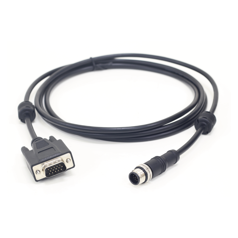 M12 Connector to DB15 Male Cable, 2m