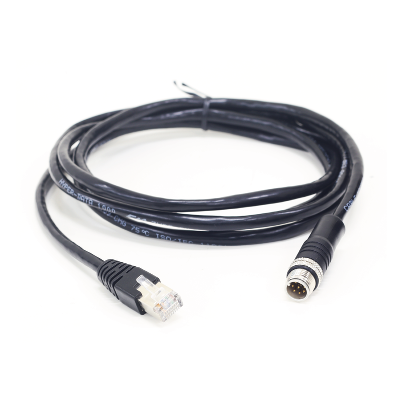 M12 Connector to LAN Cable, 2m