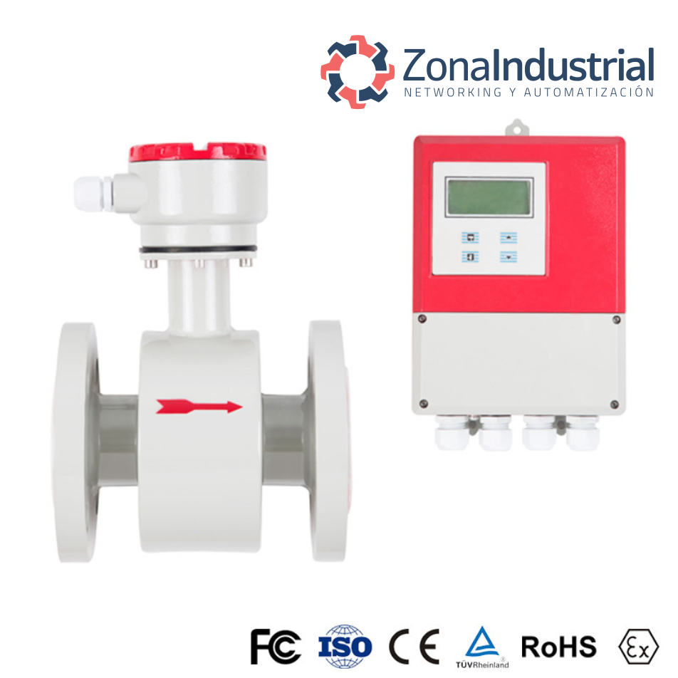 Caudalímetro electroma  DN80 con electrónica remota 10+20mt cable