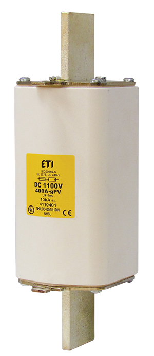 Fusible NH-3L gPV 400A/1100V DC UL