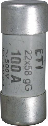 Fusible 22x58 mm; curva gG; 80A; 500V; CH22, con percutor indicador de fusión