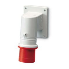 ENCHUFE MACHO S/PUESTO 3P+N+T IP44 16A 6h 346-415V,  SALIDA 90° FIJACION 70X87mm