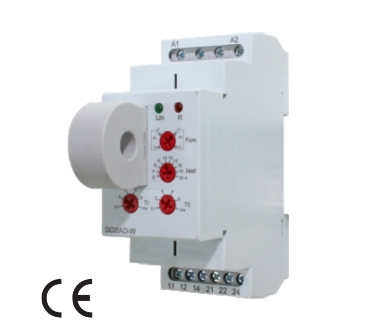 Relé Monitor de Corriente 0-20A AC/DC Alimentación 24-240VCA/CC, 2 inversores 8A