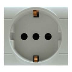 MOD. ENCHUFE SCHUKO 2P+T 16A 220-250V Gris claro