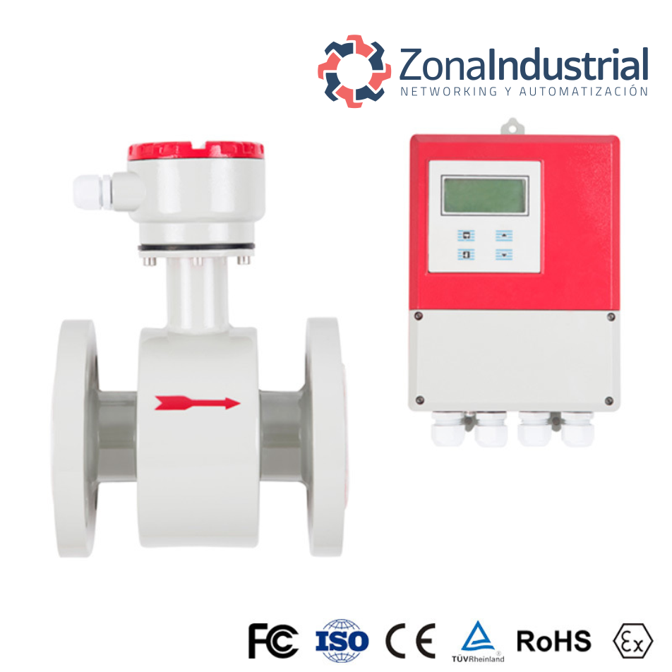 Caudalímetro electromagnético DN150 con electrónica remota 10mt cable