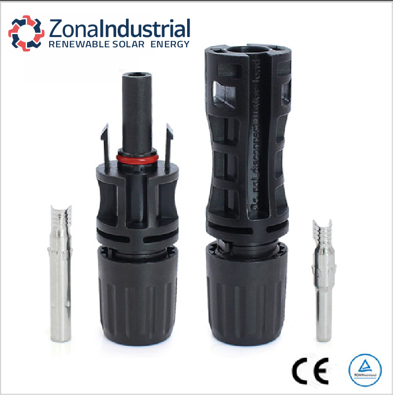 Set conector MC4 1500V par macho y hembra para cable 4mm y 6mm